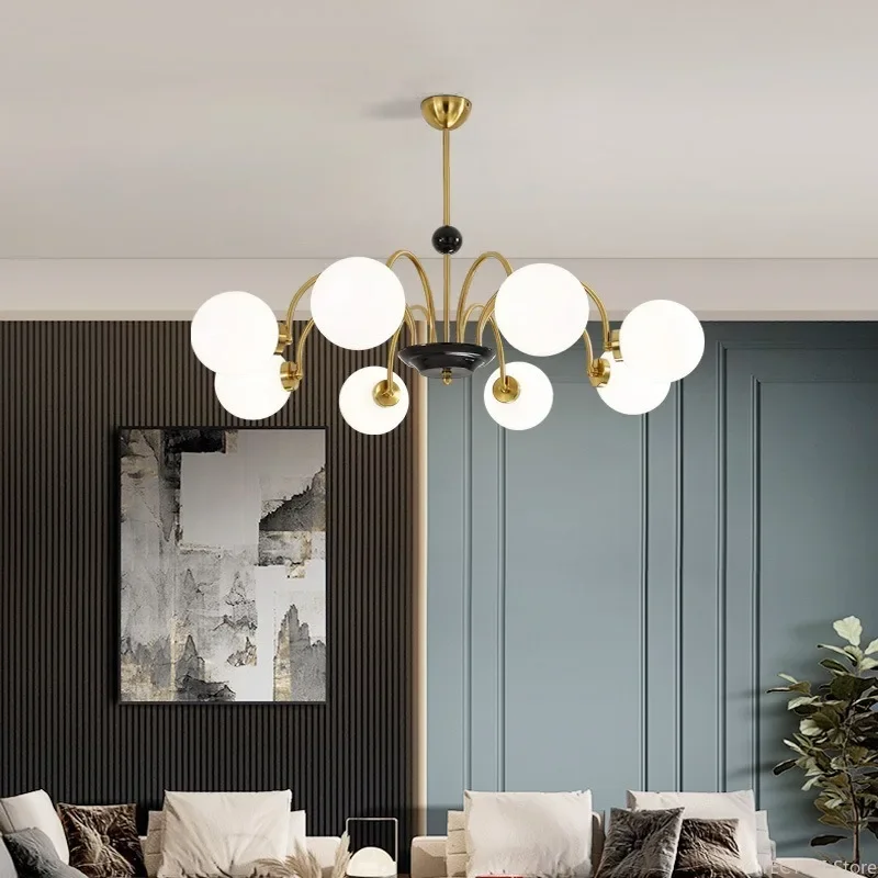 GHJUYIOL French style living room chandelier, medieval, modern, simple, atmospheric, Nordic restaurant, master bedroom lighting