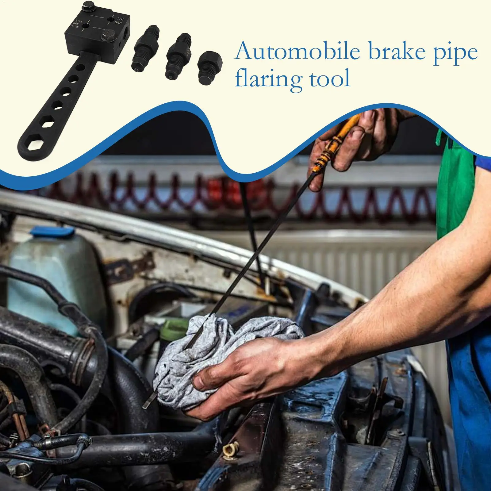 

Автомобильная тормозная трубка, двойной развальцовочный инструмент, набор инструментов для развальцовки тормозного троса, ручной набор для ремонта трубок, ручная автомобильная медная труба