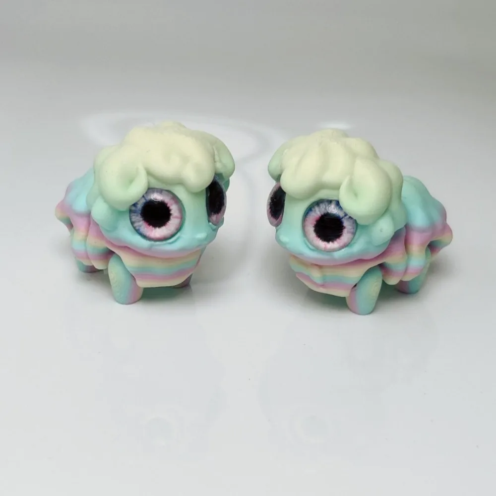 3D 印刷かわいい羊のおもちゃフィギュア多関節可動シミュレーション目動物そわそわおもちゃホームアクセサリー子供のおもちゃギフト