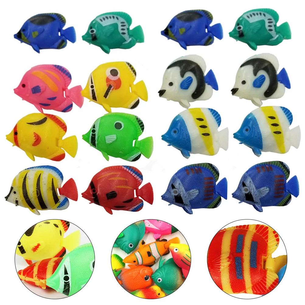 

25 Pcs Fake Fish Tank Landscaping Jellyfish Animals Plants Toy Model Supply Ocean Toys Colorful