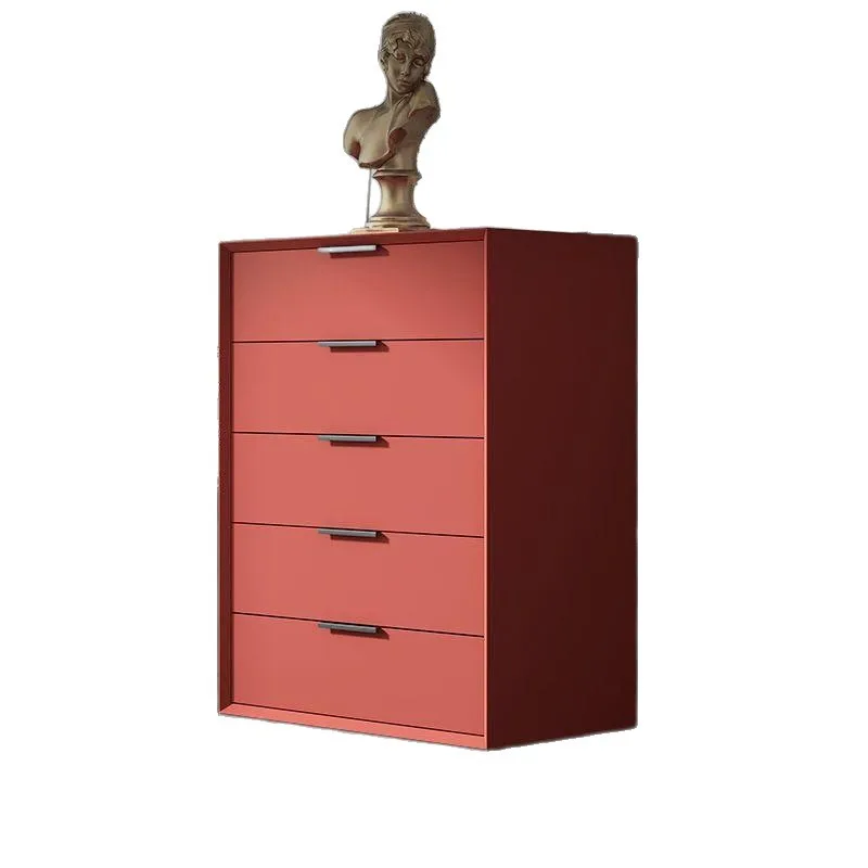 

Italian minimalist chest of drawers simple modern light luxury living room solid wood storage Nordic bedroom bedside cabinet