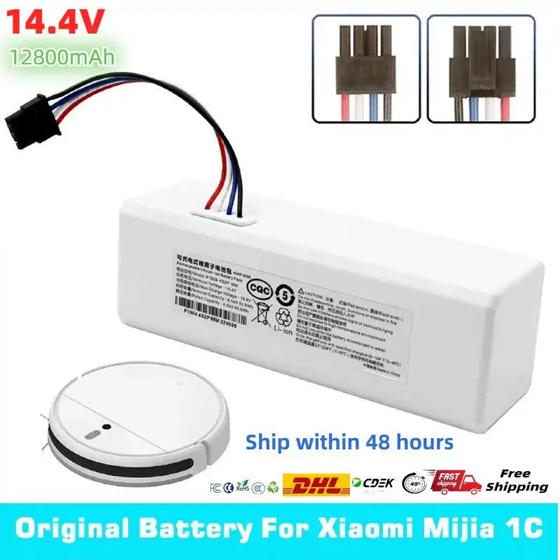 

100% Original Replacement Battery For Xiaomi Robot 1C P1904-4S1P-MM Mijia STYTJ01ZHM Vacuum Cleaner Sweeping Mopping Robot G1