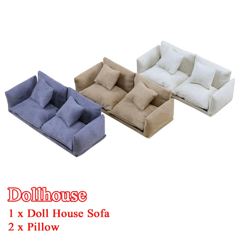 

1 комплект, детская игрушка для ролевых игр 1:12, мини-мебель для кукольного домика, итальянский кожаный диван, имитация миниатюрных стульев для гостиной, декор