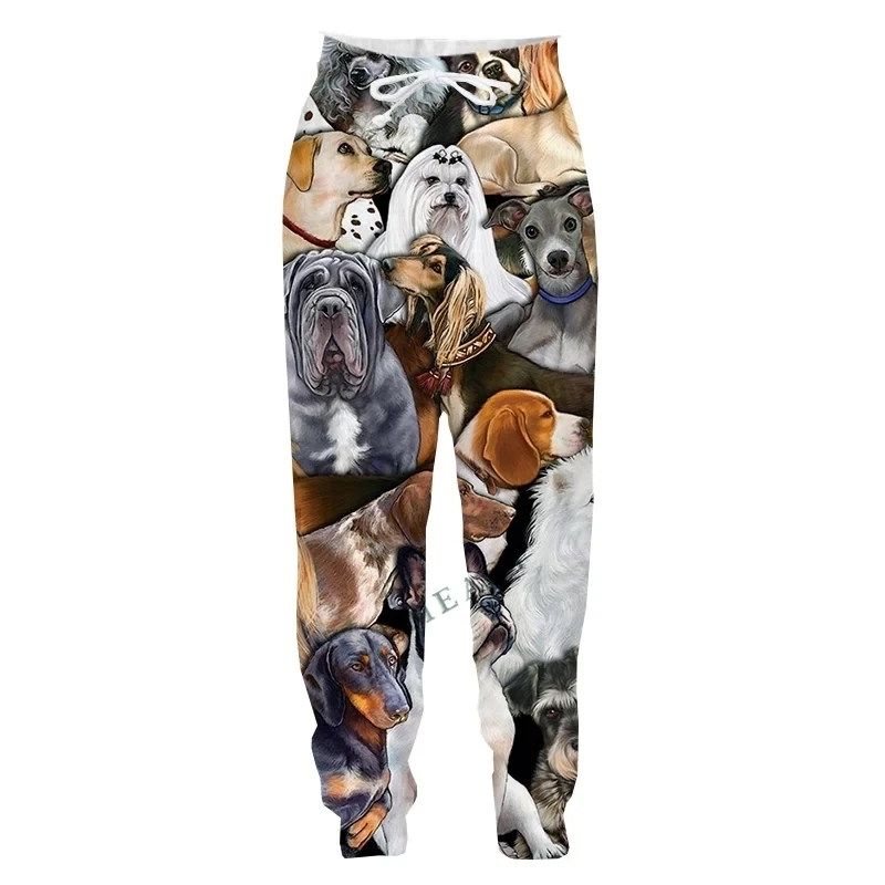 Animal Dog 3D Cartoon Y2k Pants Man Sweatpants Spring Autumn Streetwear Casual Long Sport Pullover Length Men\'s Trousers Camping