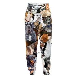 Animal Dog 3D Cartoon Y2k pantaloni uomo pantaloni sportivi primavera autunno Streetwear Casual lungo Sport Pullover lunghezza pantaloni da uomo campeggio