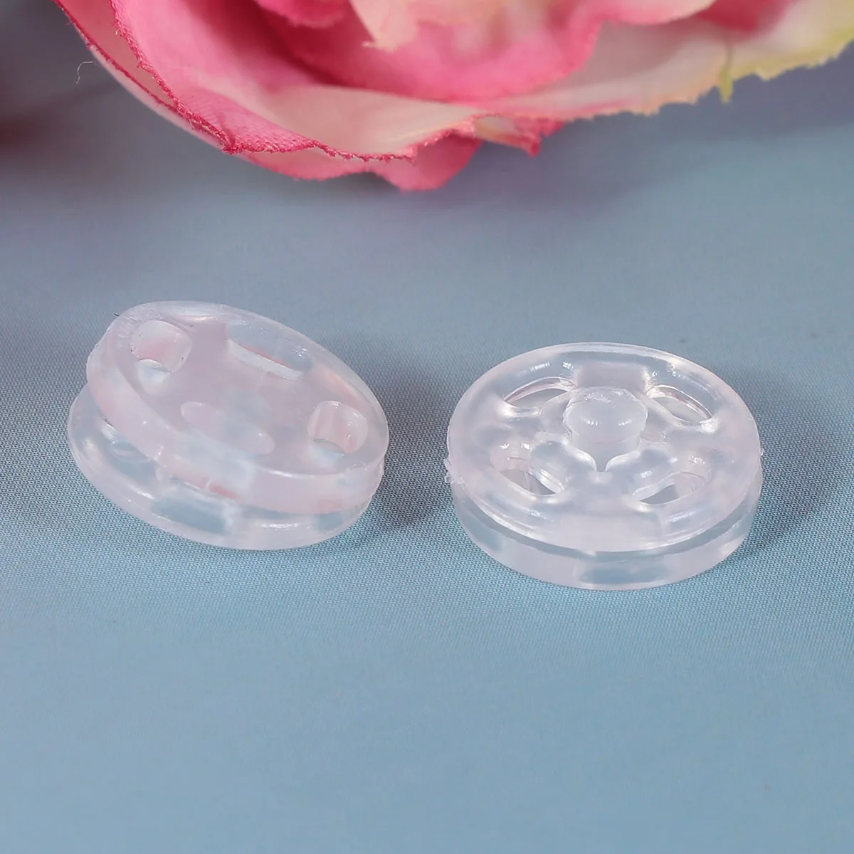 

1000Pcs Plastic T-Shirt Button Transparent Semitransparent 13Mm Smooth Surface Sewing Knitting Scrapbooking Supplies