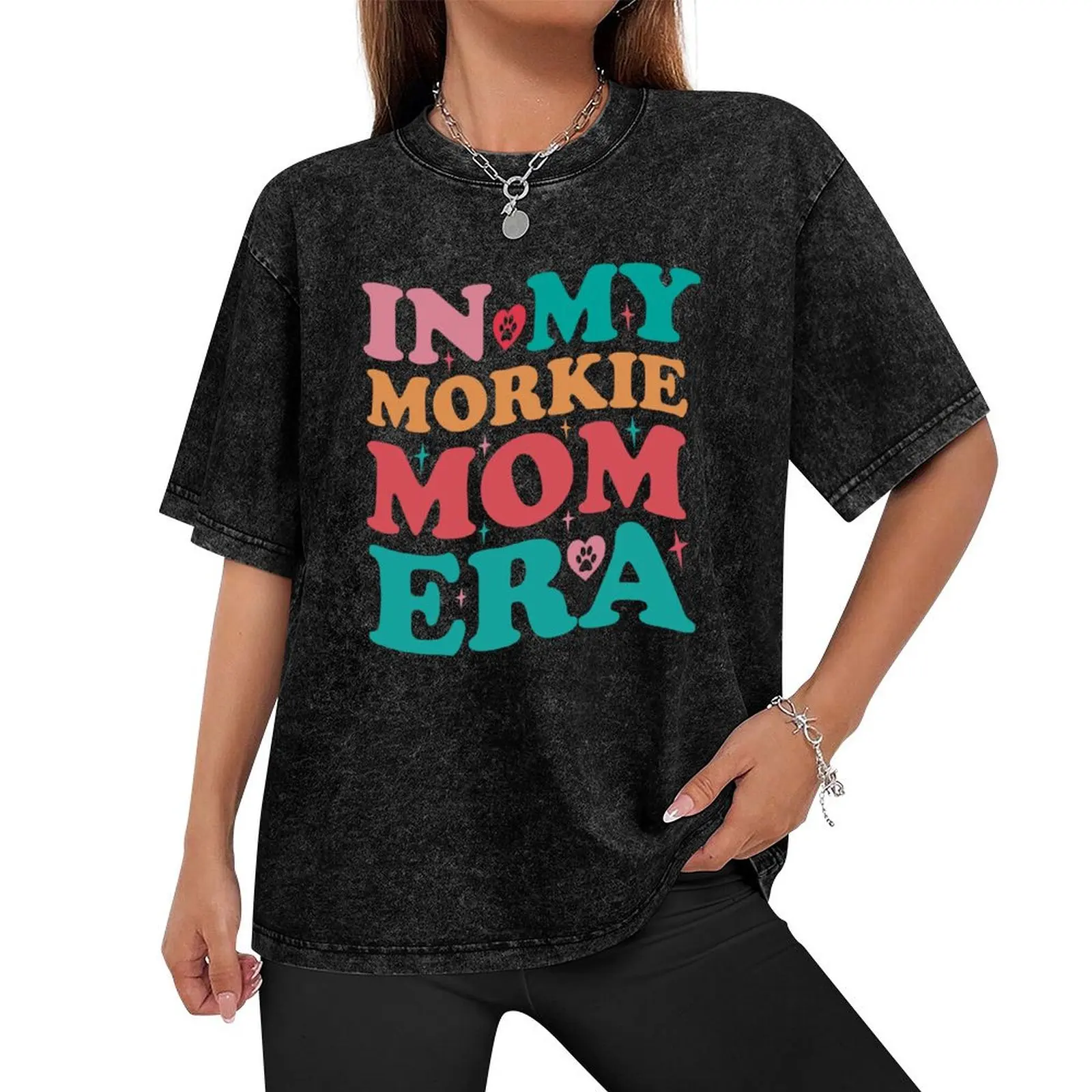 In My Morkie Mom Era Groovy Retro Gift T-Shirt blanks anime sports fans men graphic t shirts