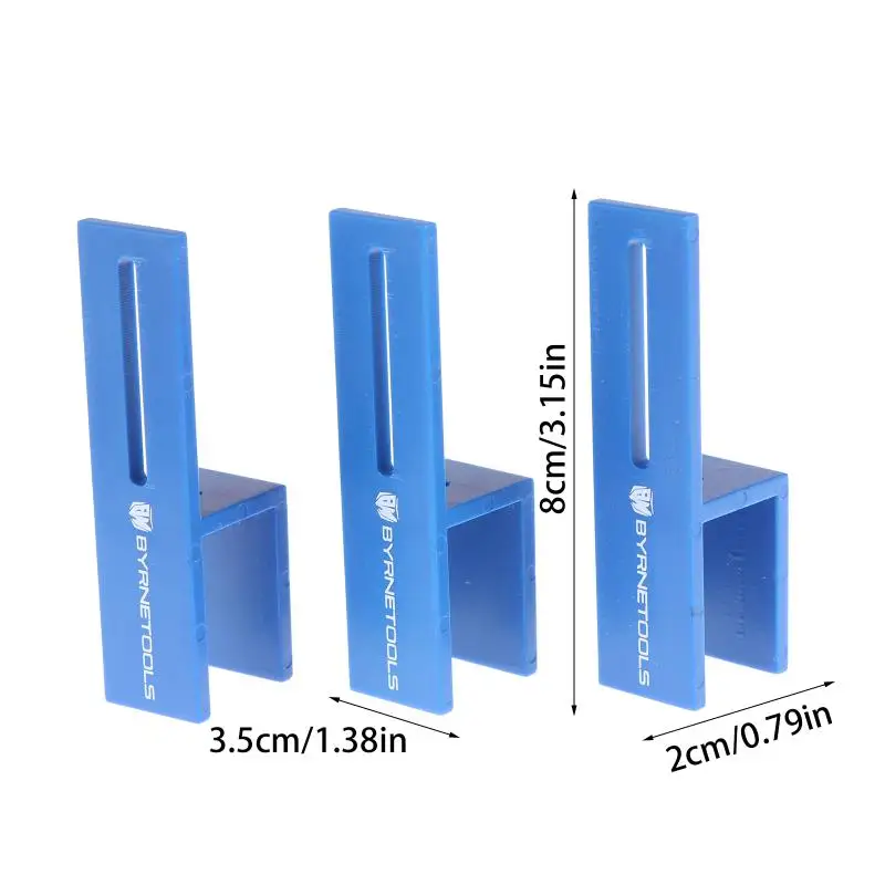 Confezione tripla di maschere da 18 mm: ideali per misurazioni e fissaggio del legno in carpenteria