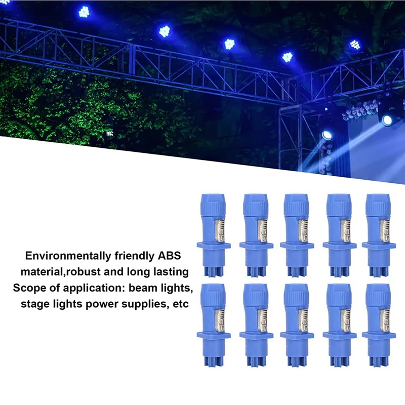 3 Pin AC Power Con Male And Female Head Connectors, Signal Input Jack For Beam Light Stage Light Power