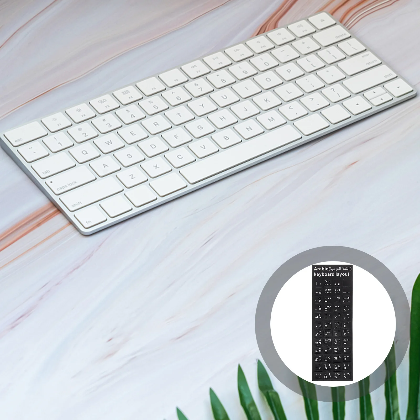 

10Pcs Arabic Keyboard Stickers Keyboard Letter Replacement Matte Adhesive for Laptop Desktop Accessories Letter Stickers