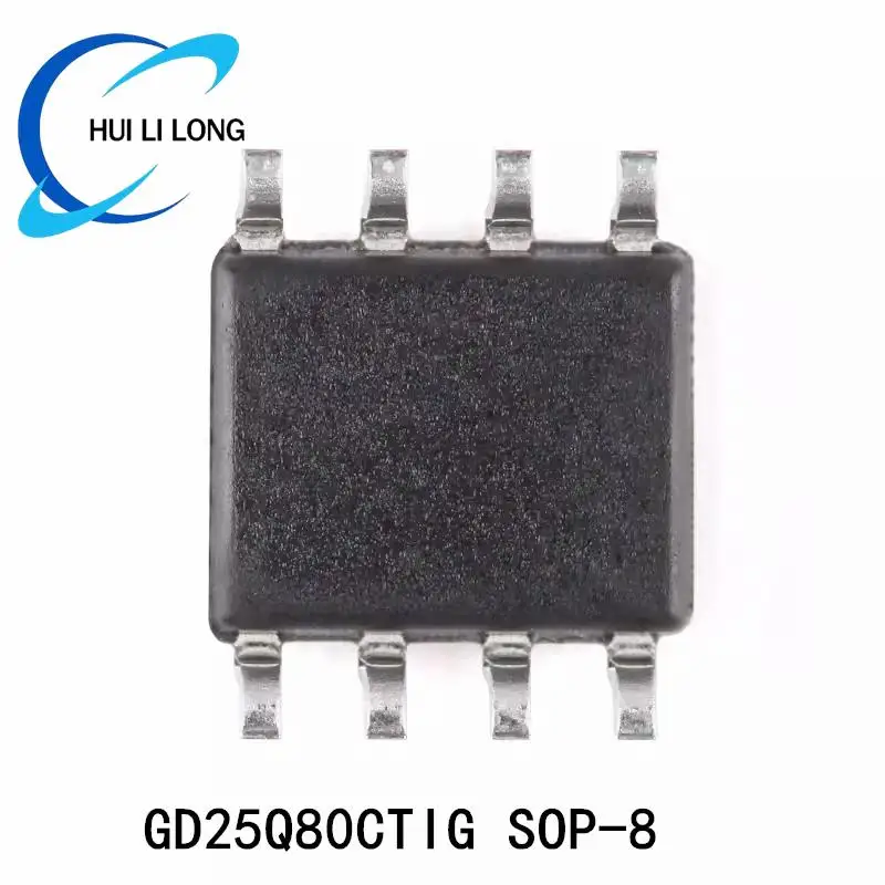 Gd25q80ctig 25q80ct Gd25q80ct Gd25q80ctigr Sop-8 25q80ctig Sop8 8M-Bit 3.3V Seriële Flash Ic Chip Nieuw Origineel