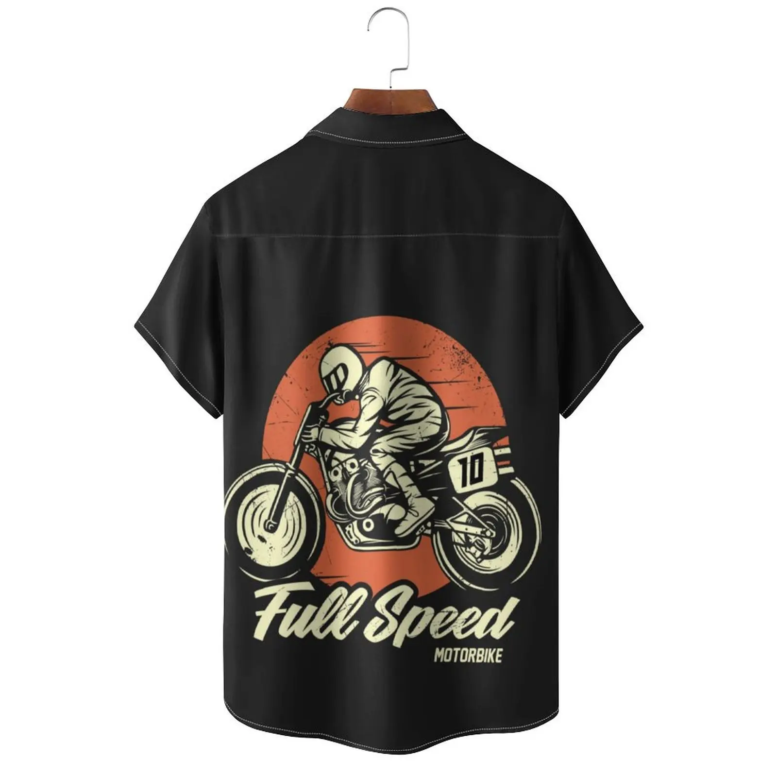 Full Speed Moto  Shirt  Tee Racing Motorbike Rider Motocross Motorsport Moto Guzzi  Biker Italy Funny clothing summer men