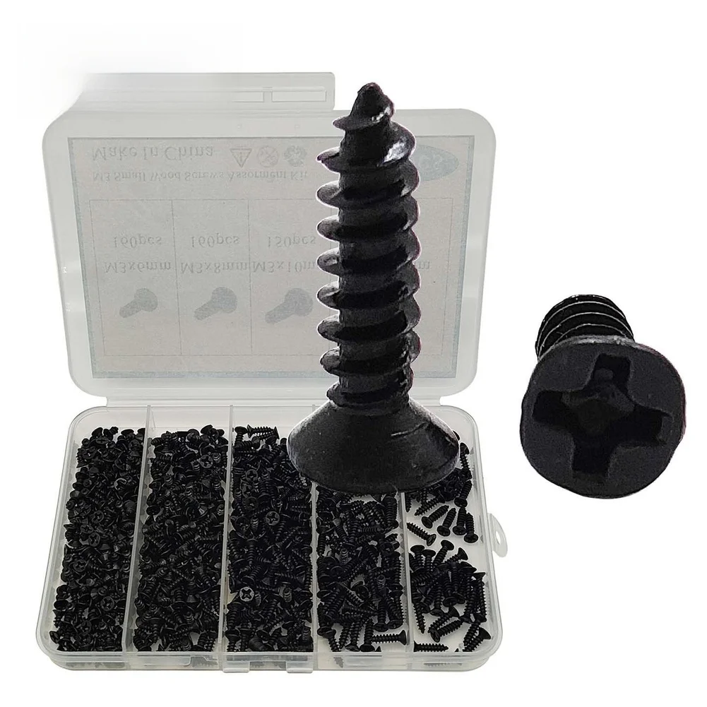 620pcs Self-tapping Screws Boxed Carbon Steel Countersunk For Phillips Head Self-tapping Screws Screw Assembly For DIY Crafts