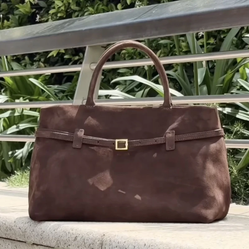 Borse tote vintage in finta pelle scamosciata per le donne Borse e portamonete di design di lusso 2024 Novità con manici superiori Fibbia per