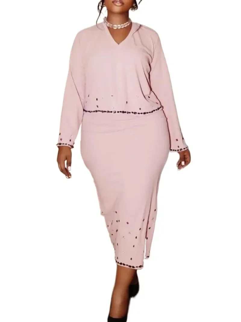 

2 Piece Skirt Sets African Dresses For Women Fashion 2025 Africa Clothes Office Lady Dress Dashiki Ladies Ankara Female Dress