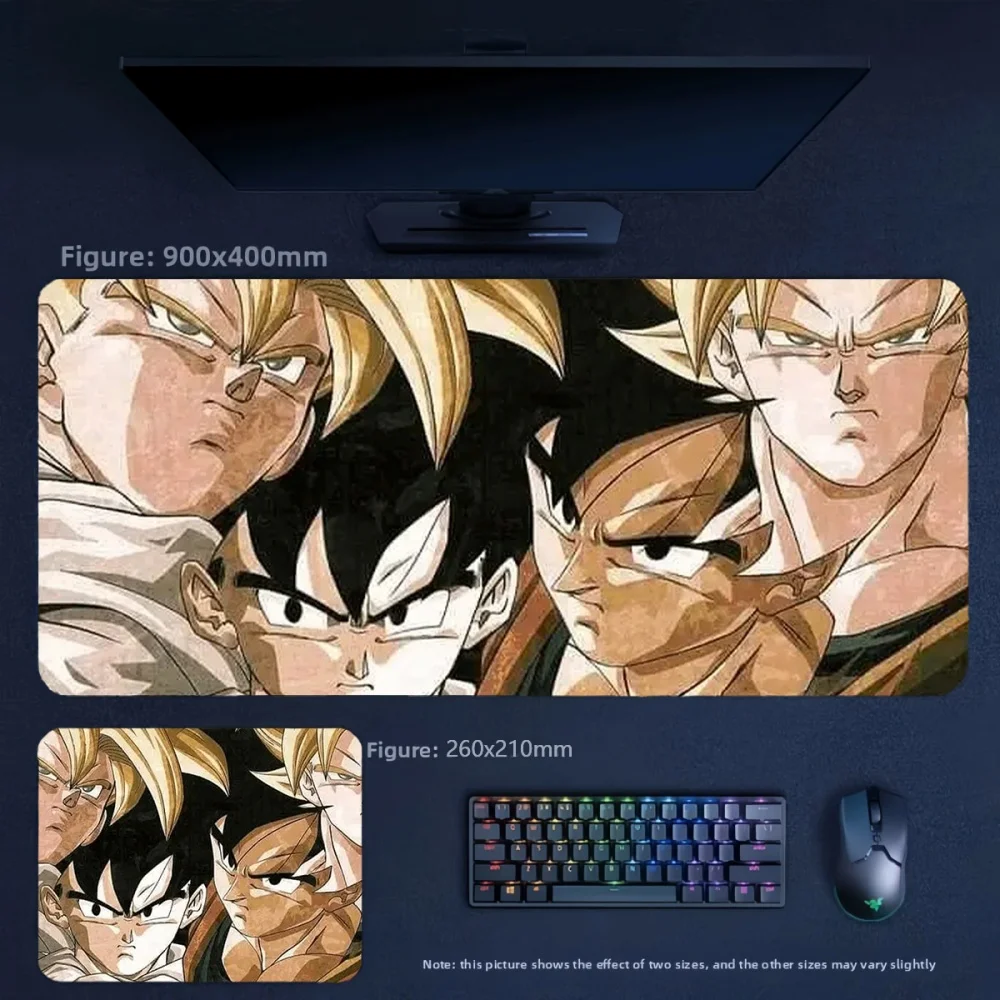 New High Definition Print Boys E-sports Game Non-slip Keyboard Pad Animation Dragon Ball Goku Leather Mouse Pad Office Mouse Pad