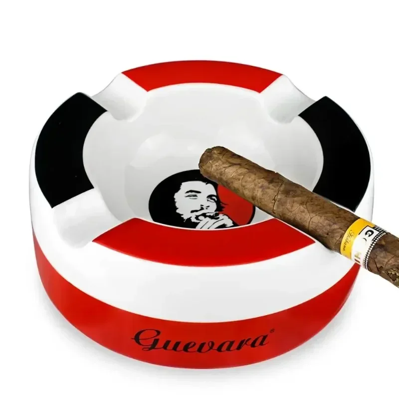 Guevara Home Portable Ceramic Cigar Ashtray Luxury 4 Holder Tobacco Cigarette Smoking Accessories Wedding Party Souvenir Gifts