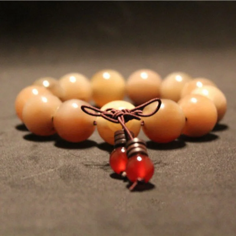 

Tibetan Style Natural Blood Yak Horn Premium Men and Women Couple Prayer Bead Bracelet Private