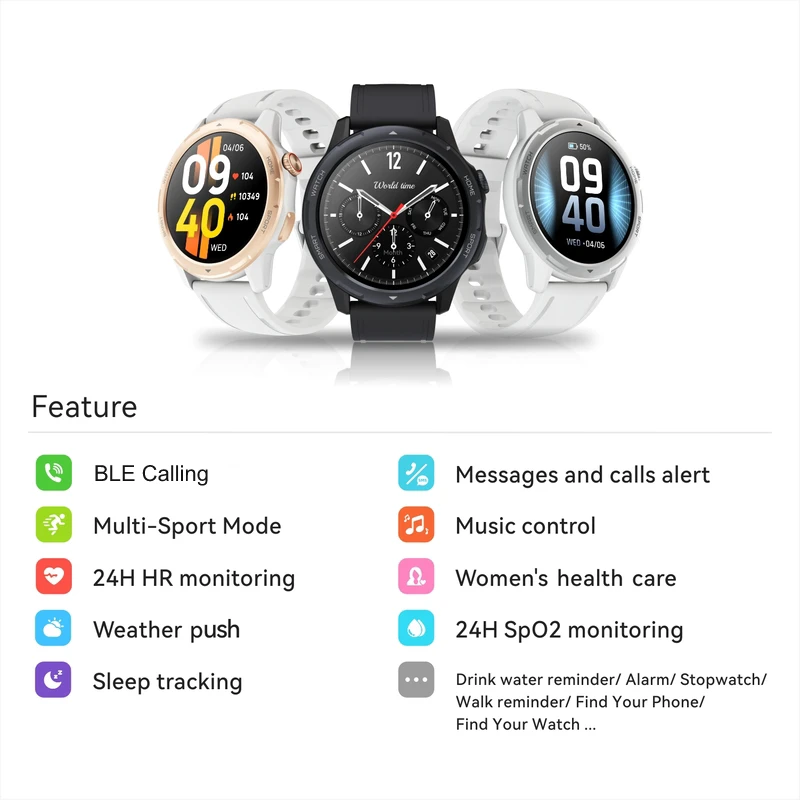 Good Quality SmartWatch Round Face Sleep Call Custom Watch Face Sports ip68 Waterproof Man Women 2hours Charging Smart Watches