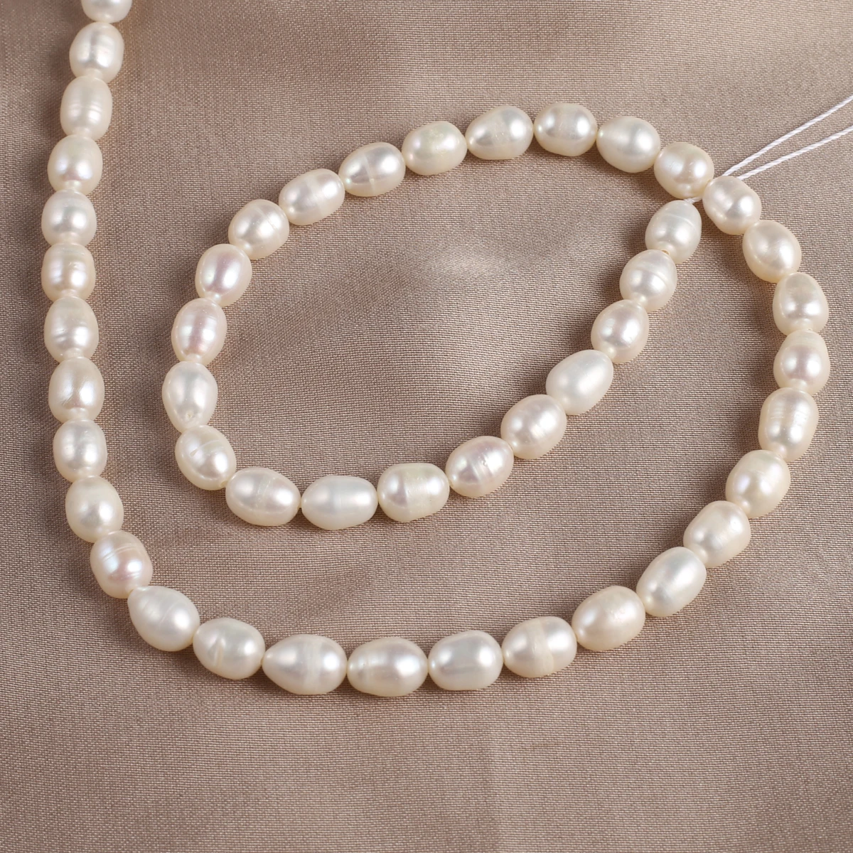 Natural Pearl Multi-Coloured Rice-Shaped Beads Exquisite Shape for DIY Jewelry Making Handmade Bracelet Necklace Length 36cm