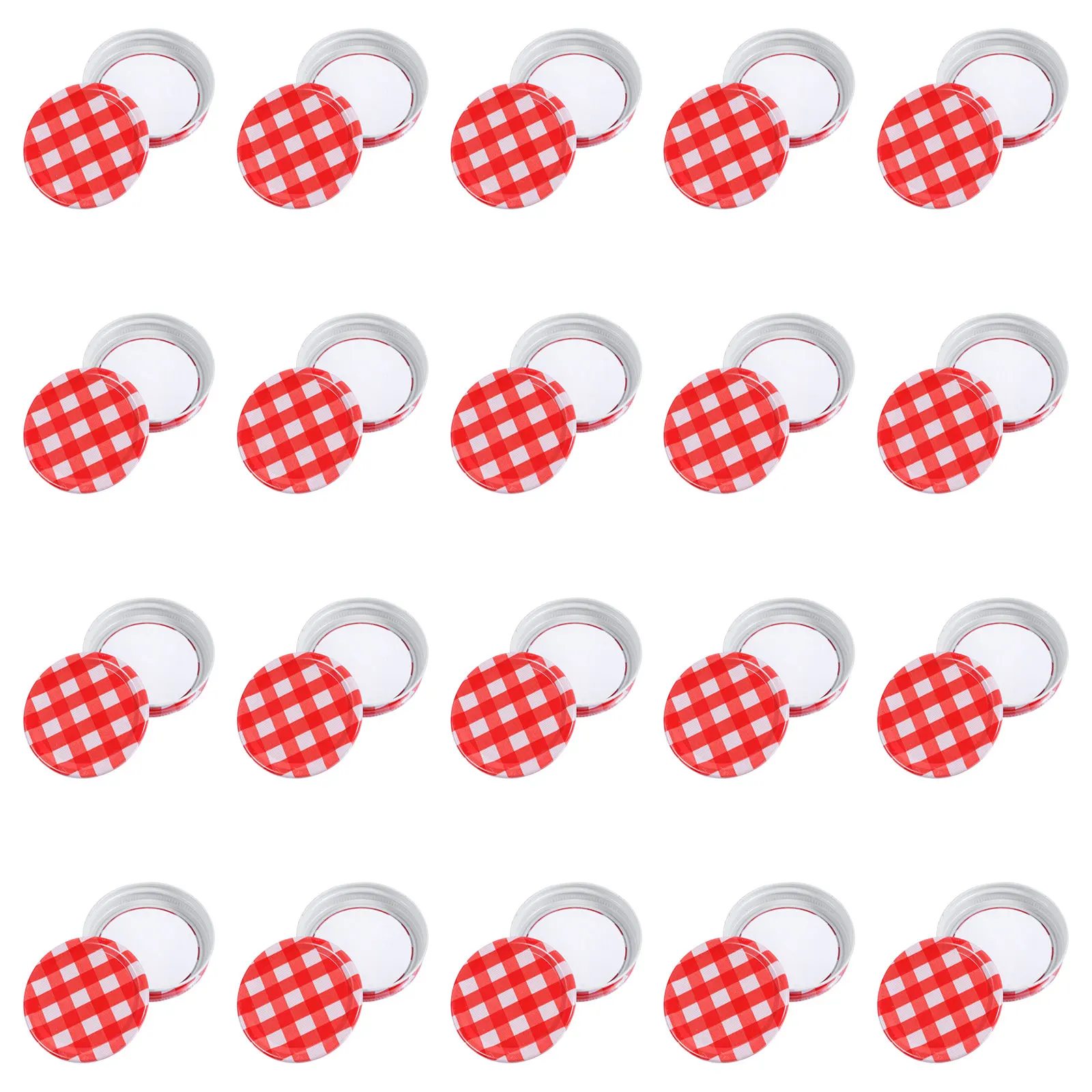 

24 set Split-Type Mason Jar Lids Tinplate Replacement Covers Leakproof Airtight Food Storage Sealing Caps Reusable Dishwasher