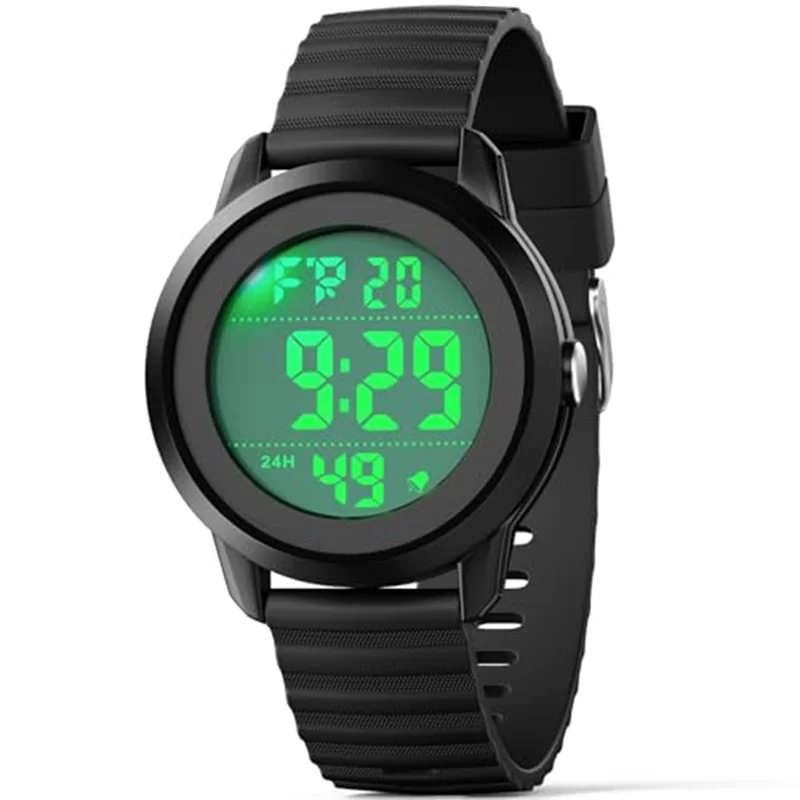 Socico Children Digital  Shockproof Wristwatch for Boy Girl Sport Waterproof Kids Electronic Watch Clock Silicone Strap