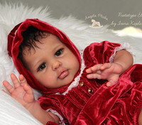 NPK 22 Inch Reborn Doll Kit Ellie Unpainted Unfinished Doll Parts with Cloth Body And Eyes - New Arrival