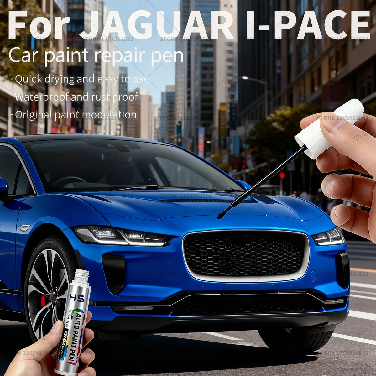 

Ручка для ремонта автомобильной краски для JAGUAR I-PACE Touch Up Scratch Remover DIY Автоаксессуары Белый 1AA NAK Красный Черный 1AG Синий 1AV Серый