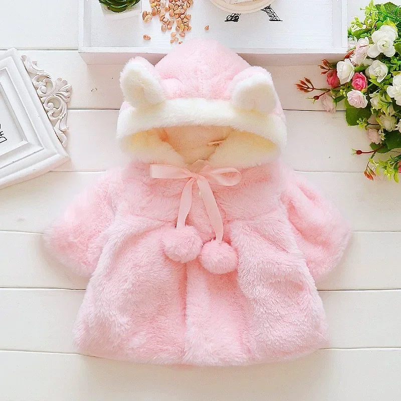 

Newborn Baby Girl Clothes Cape Cloak Small Coat Autumn Winter 1-3 Years Kid Cotton Clothing