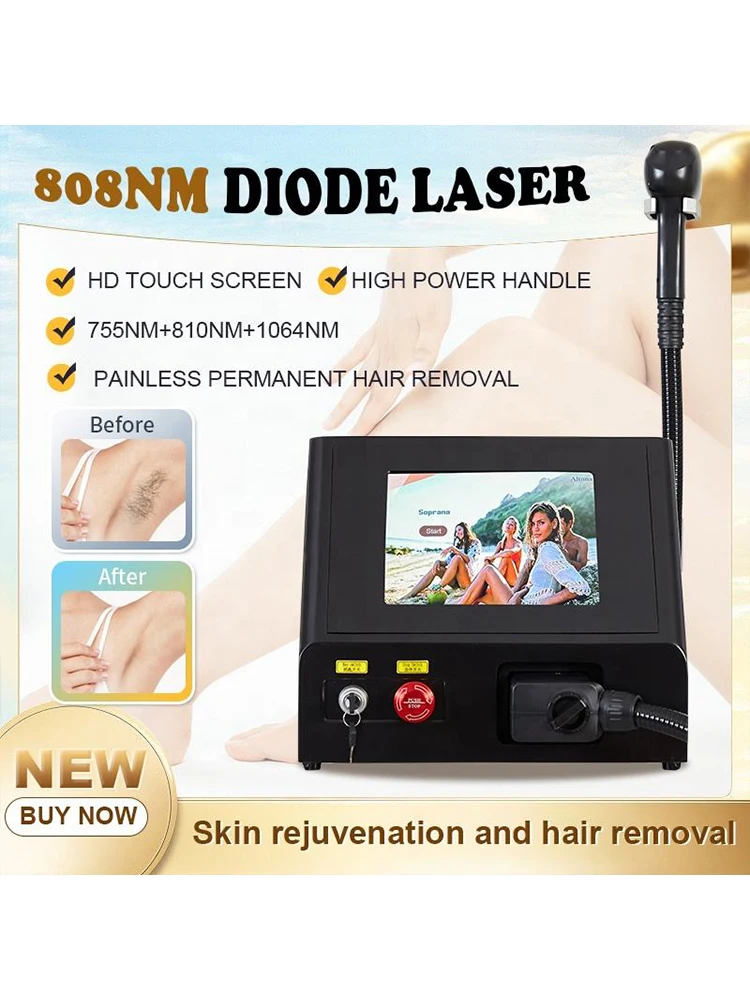 

Professional Alexandrite Laser Hair Removal 755 808 1064nm Diode Laser Epilation Portable Laser Hair Removal Machine