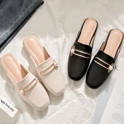 Women's Slippers and Ladies Sandals Soft Shoes Flat Outside Sabot Mules Slides Off White Normal Summer Footwear 2024 Luxury Eva