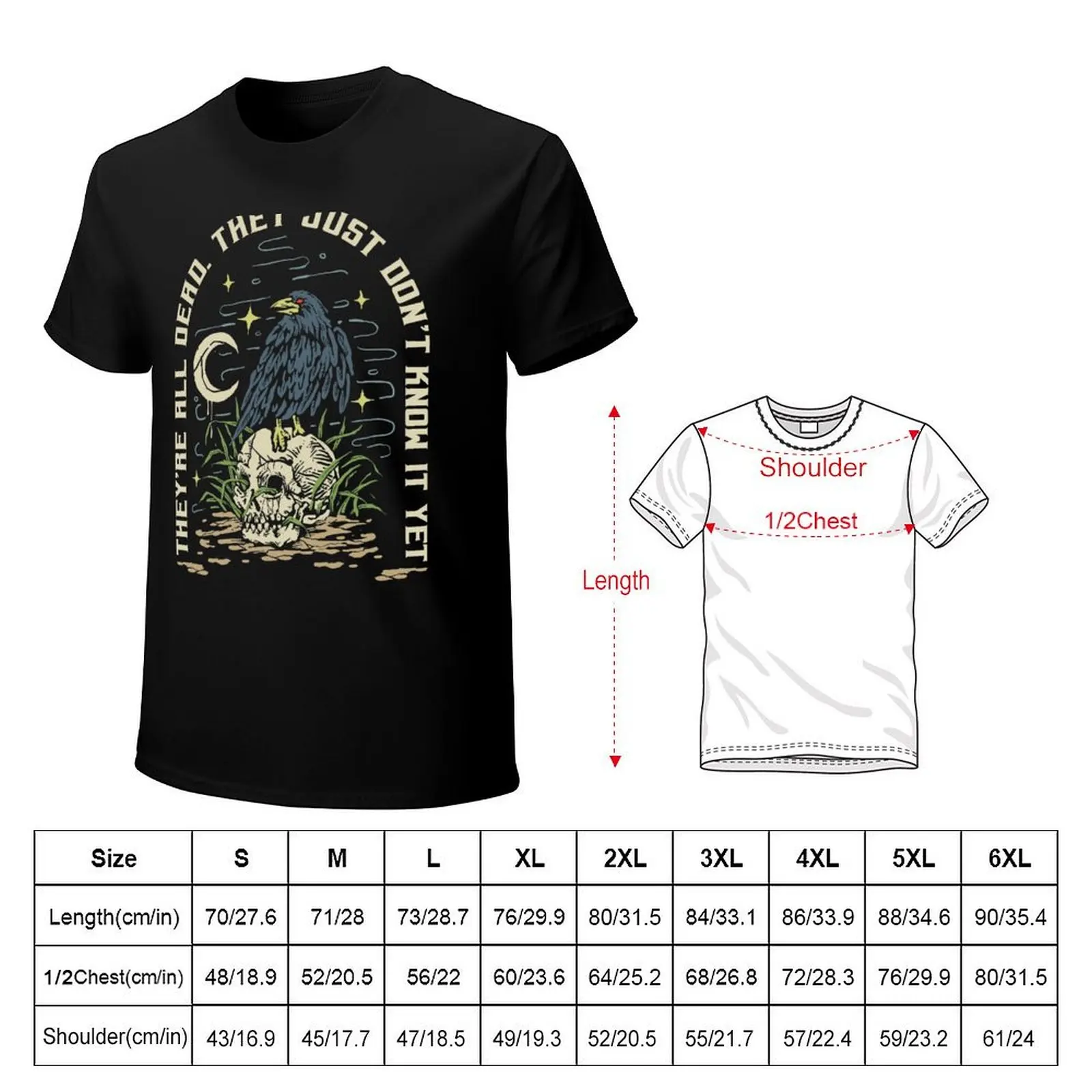 Already dead T-Shirt t shirts for man cotton soft T-Shirt