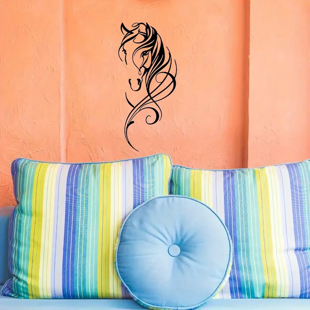 One Piece Abstract Horse Pattern Wall Art - Metal Sign, Vintage Aesthetic Wall Decoration, Hanging Ornament for Stylish Décor