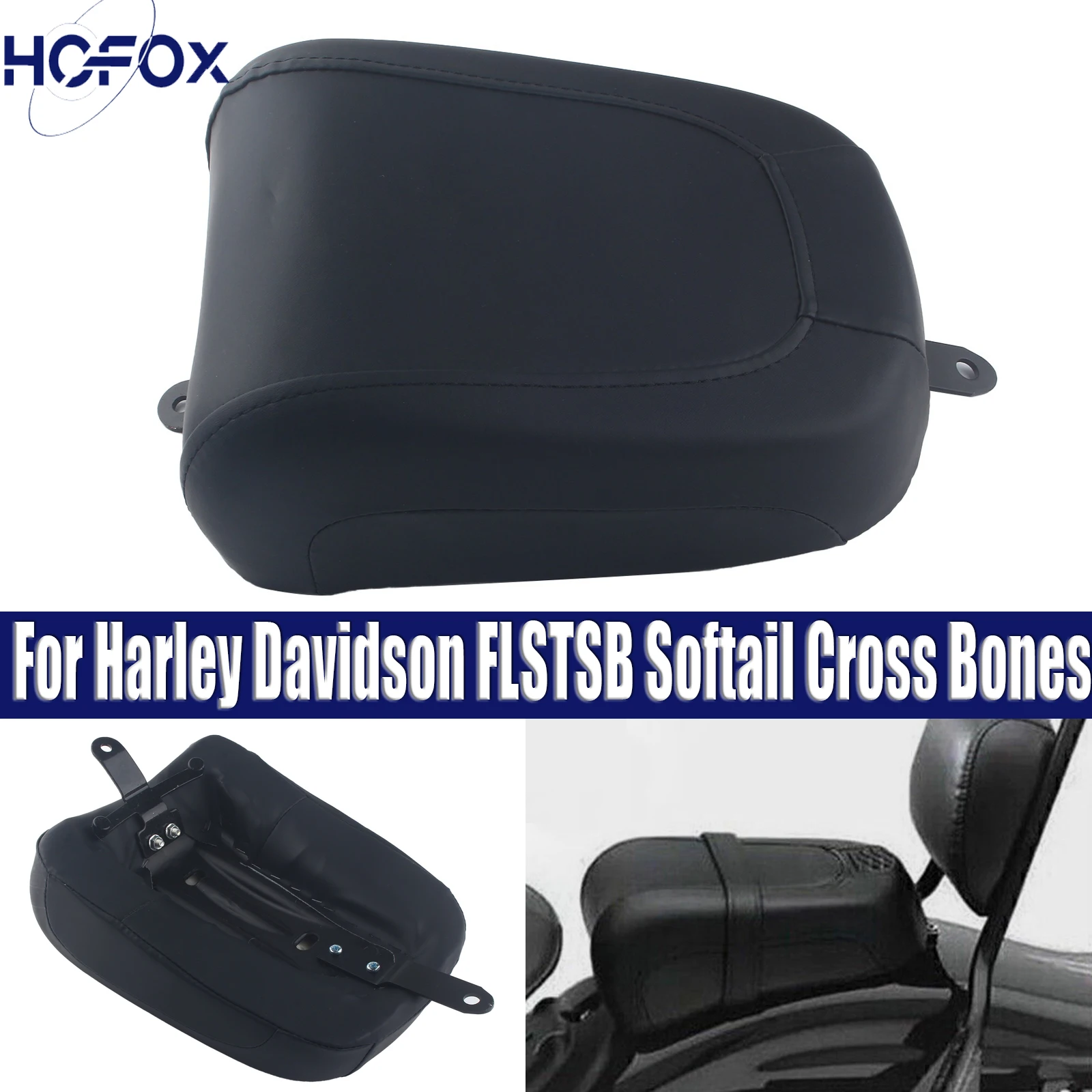 

Motorcycle Rear Pillion Passenger Seat Cushion For Harley Davidson FLSTSB Softail Cross Bones 2008-2011 2009 2010