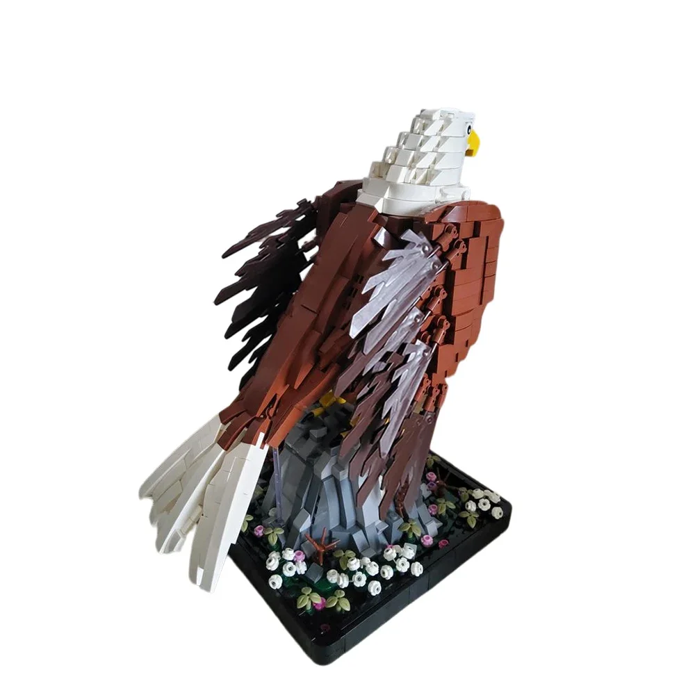 MOC 1:4 Tier Fliegender Adler Weißkopfseeadler Bausteine Modell Sea Eagle Ziegel Kreative Dekoration Zusammengebautes Spielzeug Kinder Geschenke