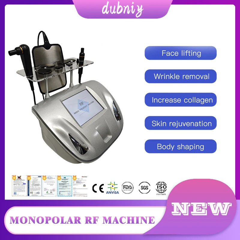 2024 New Portable Monopolar RF Radio Frequency Machine Facial Lifting Body Massager Wrinkle Removal Leg Butt Waist Tighten