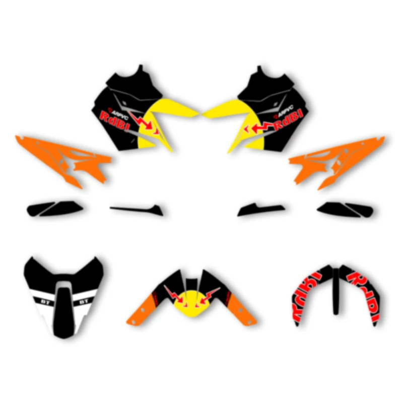 

DSMTECH Motorcycle Graphics For KTM 2018 2019 2020 2021 DUKE 18-21 DUKE 790 890 Decal Stickers Kits 009