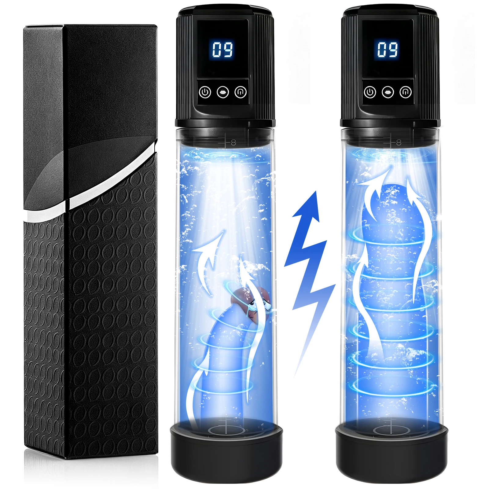 Automatic Penis Pump Penis Enlarger IPX7 Waterproof Vacuum Pump 5 Suction Male Masturbator Sex Toys for Men Bigger