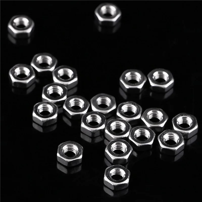 

AT29-1360Pcs M3 Hex Socket Screw Nut Stainless Steel M3 Screws Nuts Assortment Kit Fastener
