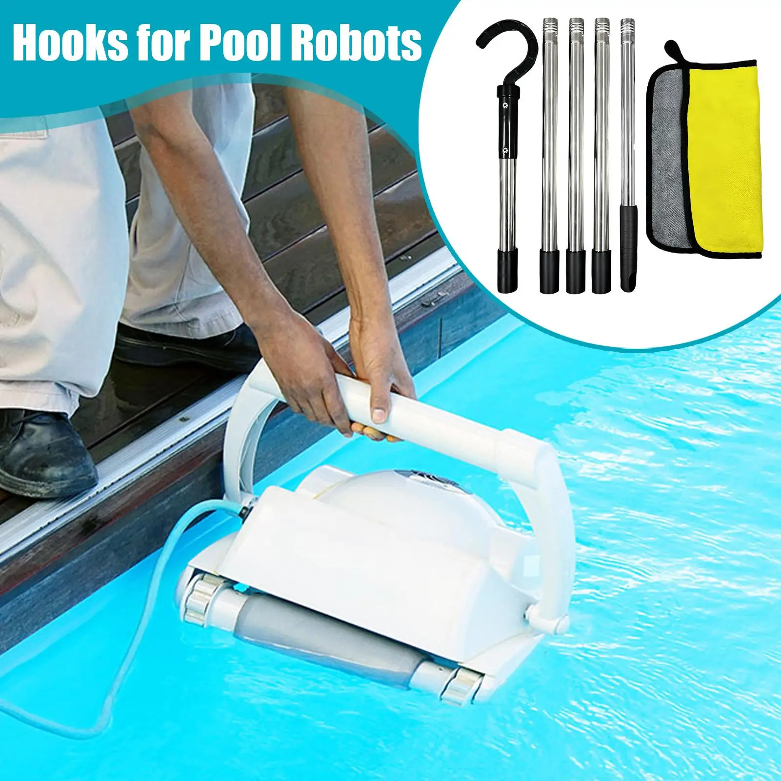 

Hook For Pool Robot Removal Removable Pool Cleaner Hook Cleaner Replacement Parts For Ground Underwater Swimming Fountain Raft