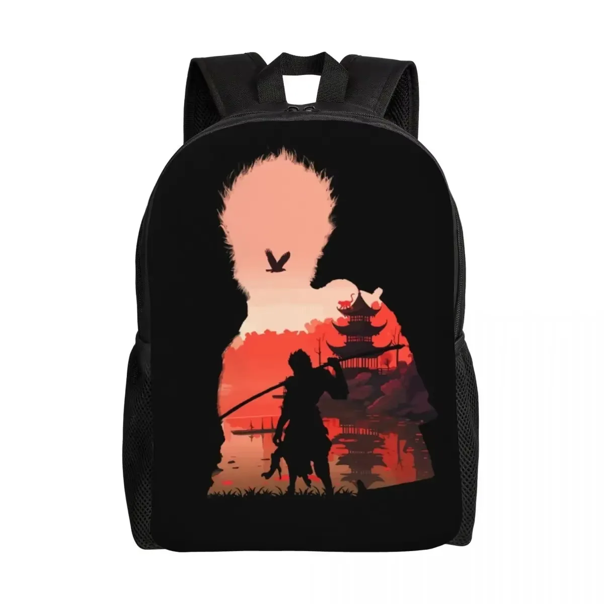 

Personalized Monkey King Wukong Myth Folklore Backpacks Men Women Basic Bookbag for School College Video Game Lover Gaming Bags