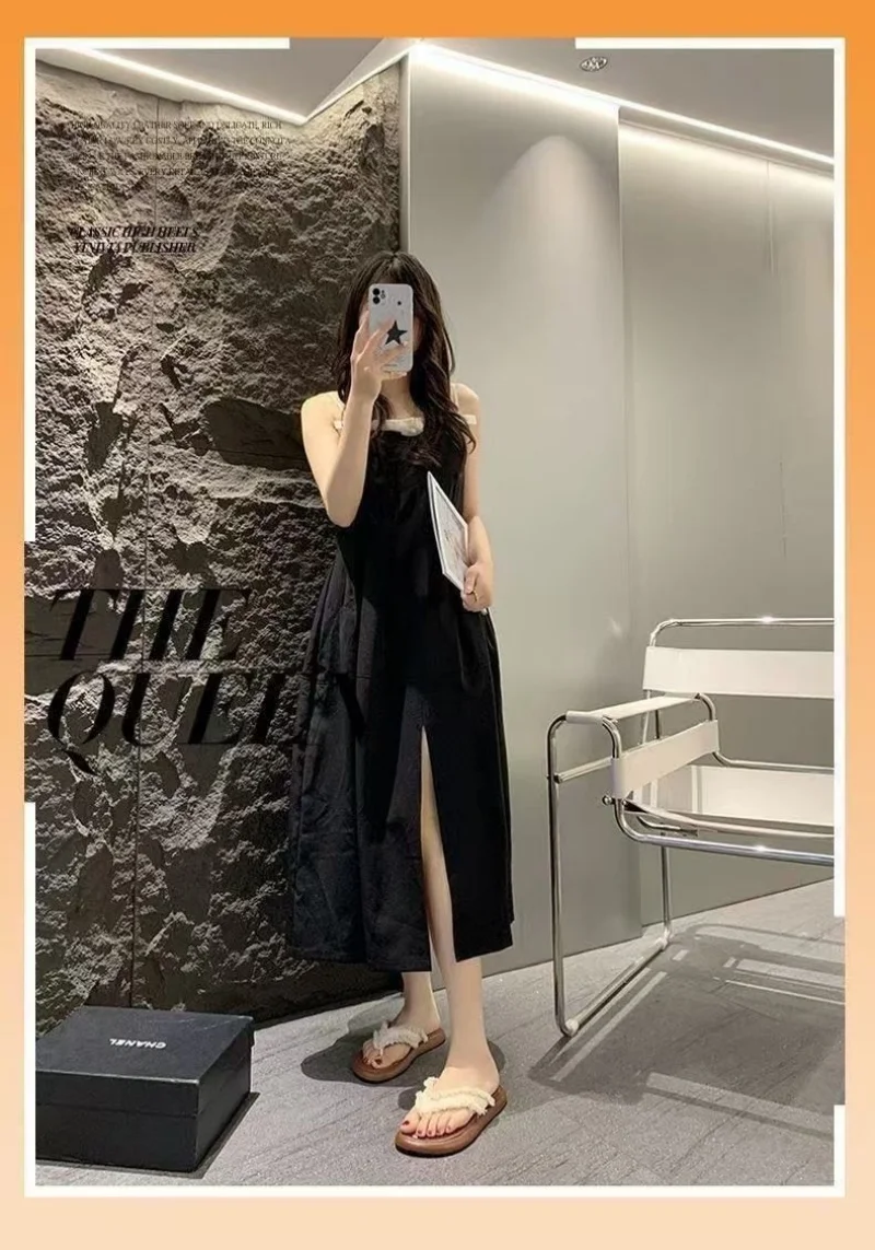 2026 New Model Women's Summer Flat Slip-On Sandals; Open-Toe Beach Slippers; Soft Fabric Upper with Rubber Sole; Casual Outdoor Wear for the Beach