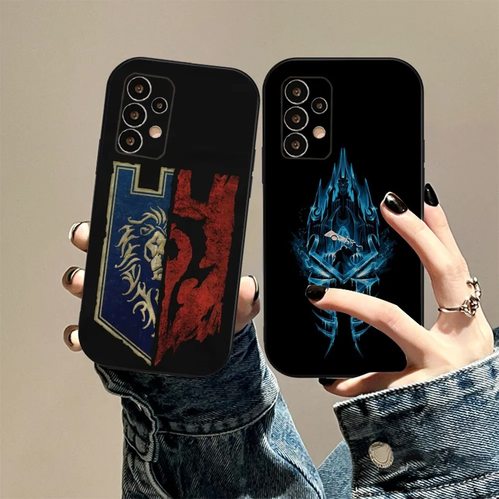 W-Wow W-World Of W-Warcraft Game Phone Case For Samsung S24,23,23,22,30,21,10,9,Note20 Ultra,Lite,Ultra,5G,Plus,FE,Black Soft