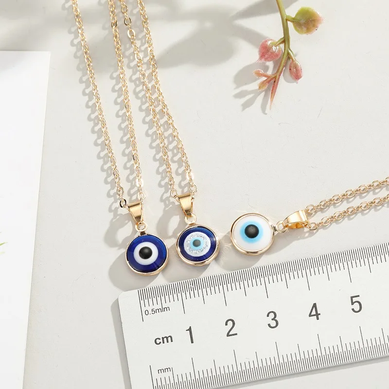 Fashion Gold Colour Bound Devil Eye Necklace For Women Vintage Turkish Eyes Pendant Clavicle Choker Femme Bohemian Jewelry Gifts