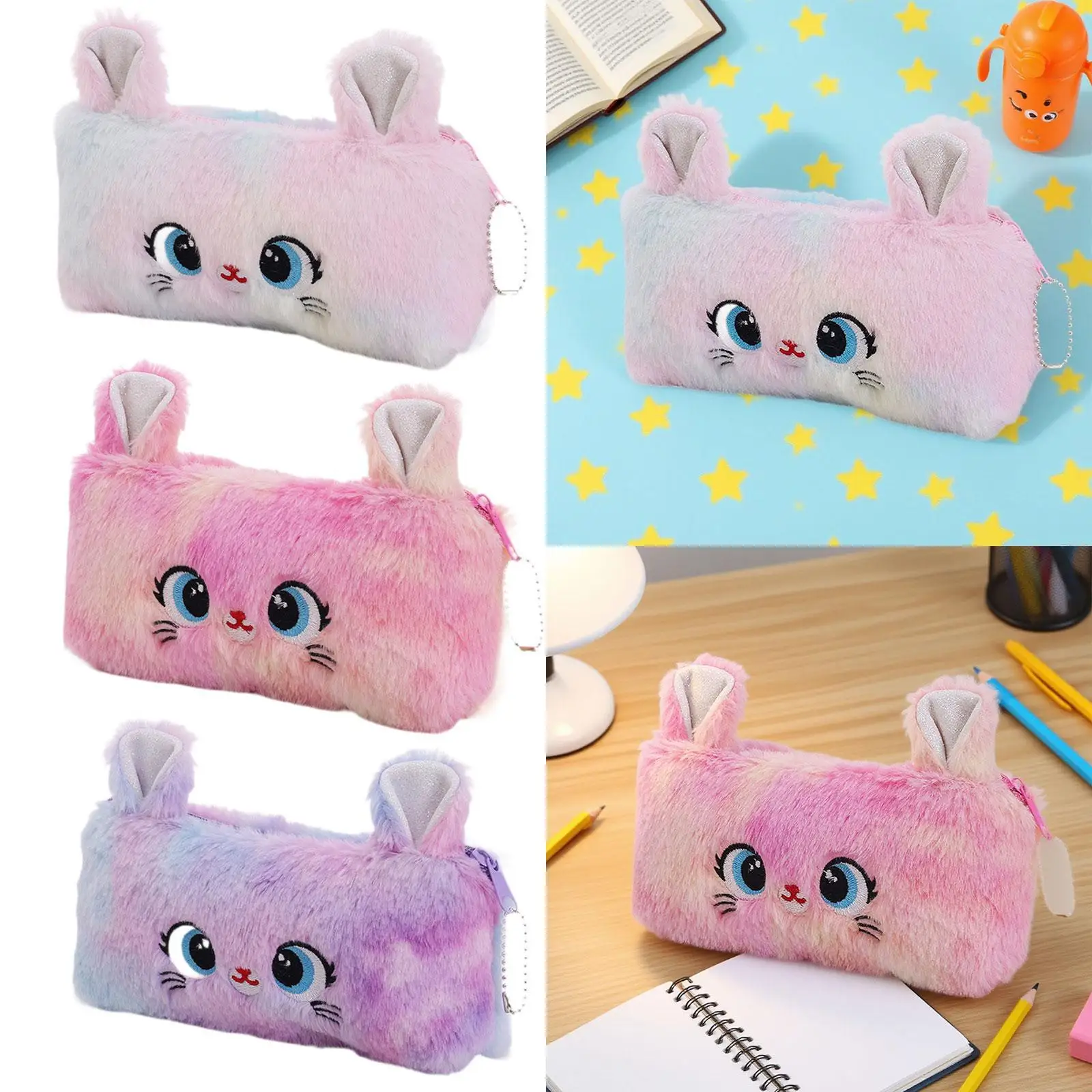 مقلمة بسحاب للإغلاق لطيفة، حقيبة مستحضرات تجميل خفيفة الوزن وحامل أقلام رصاص، حقيبة للمنزل، أعمال سفر للفنانين، مستلزمات #4