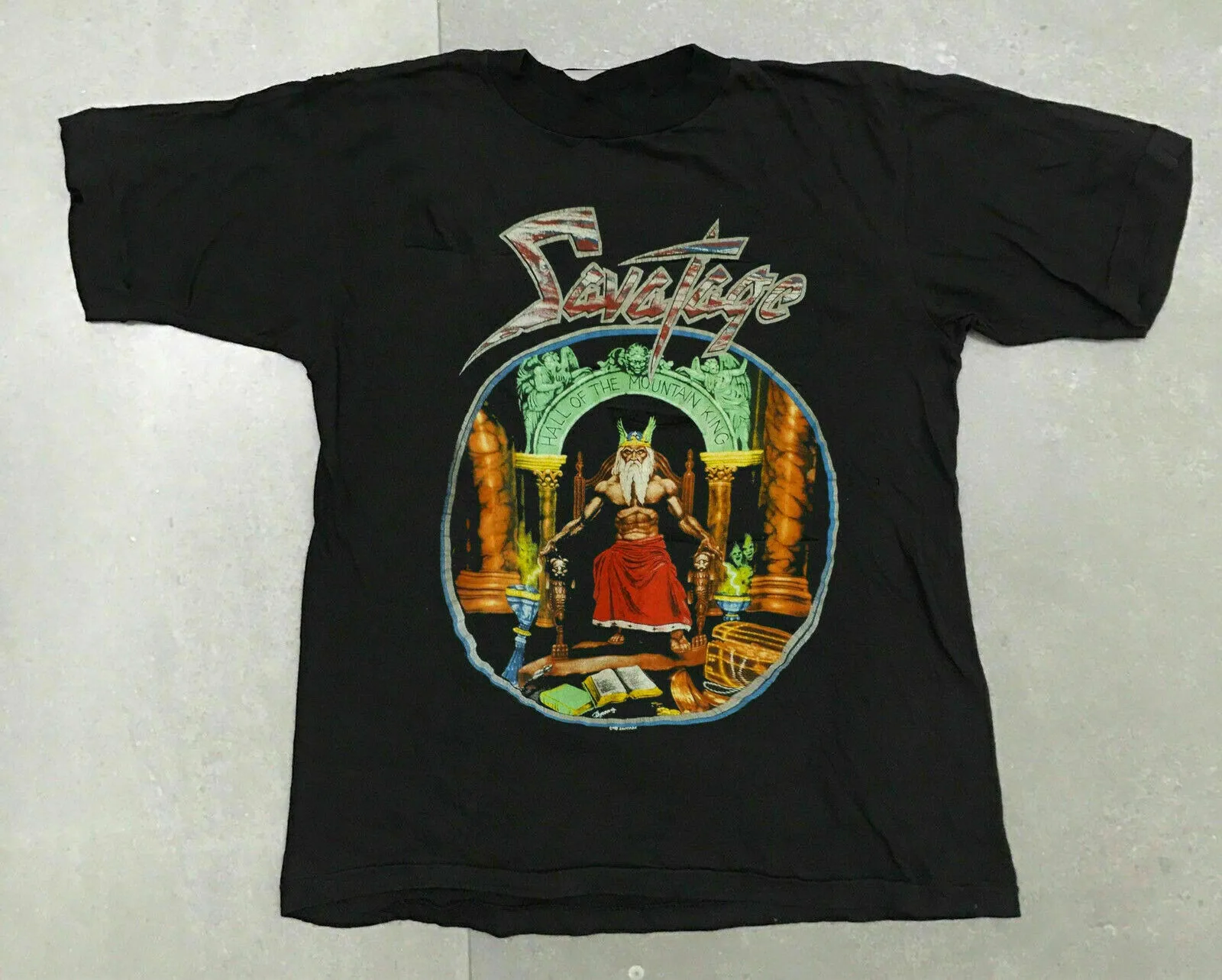 Savatage Madness Reigns World Devastation Black Men M-3XL T-shirt J905