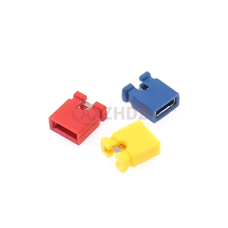 100PCS 2.54MM Hard Disk Drive CD/DVD Drive Motherboard Expansion Card Pin Header Jumper Blocks Connector Black White Red
