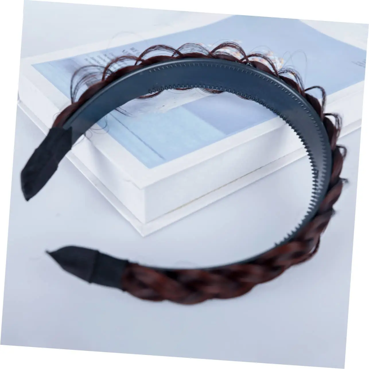 1 Piece syntheic Band Fishbone Braid Lazy Wig Twist Braid Headband Hairpin Non-slip Headdress Bridal Hair Accessories