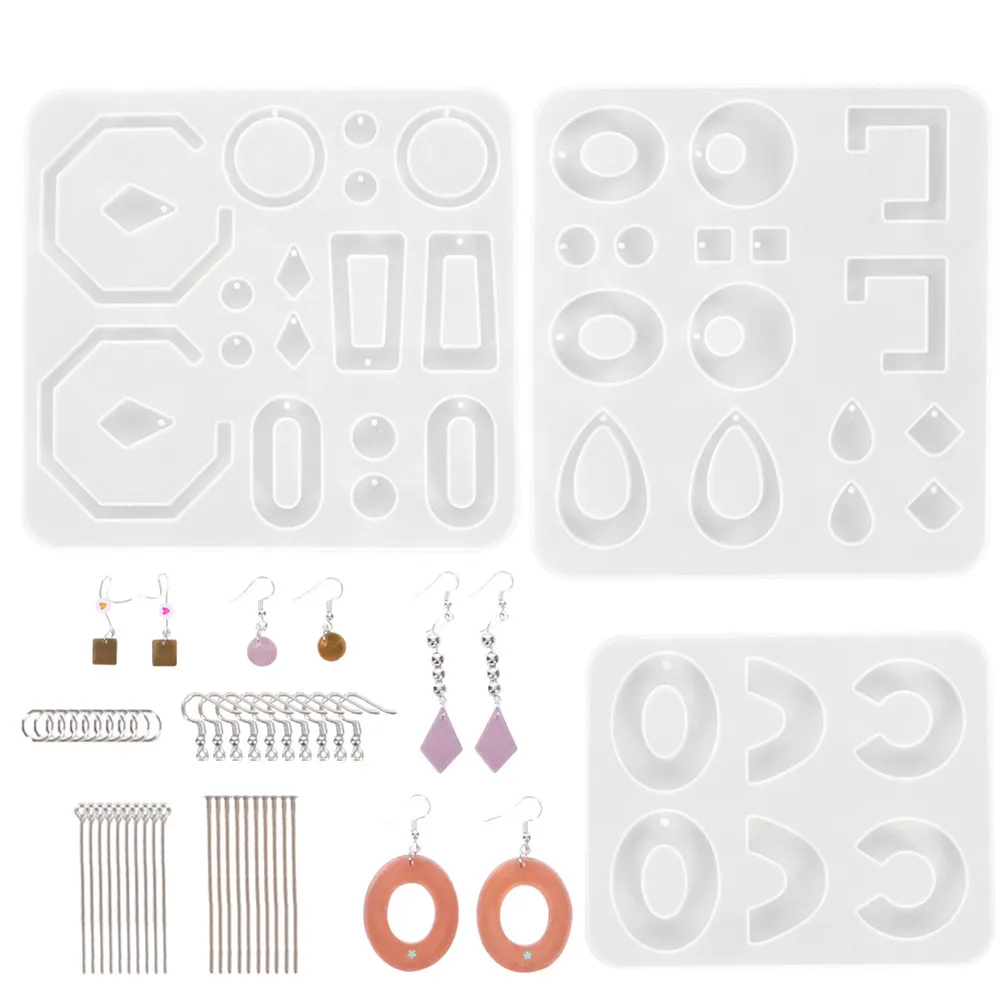 

Crystal Glue Molds DIY Earring Tools Silicone Mold Ear Hook Supplies Jewelry Making Ornaments Handmade Accessories Decorations