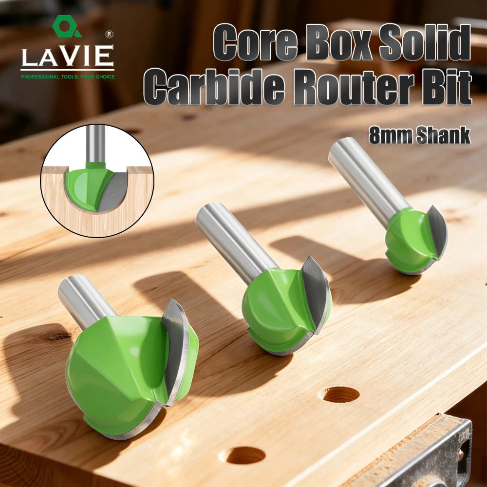 Lavie 1 Stück Hartmetall-Fräser mit rundem Schaft, 8 mm Schaftdurchmesser, für Holzbearbeitung, geeignet für Heimwerker und professionelle Holzbearbeitung. – Detail 1